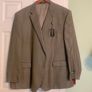 Ralph Lauren executive fit blazer/sport jacket tan/black houndstooth design